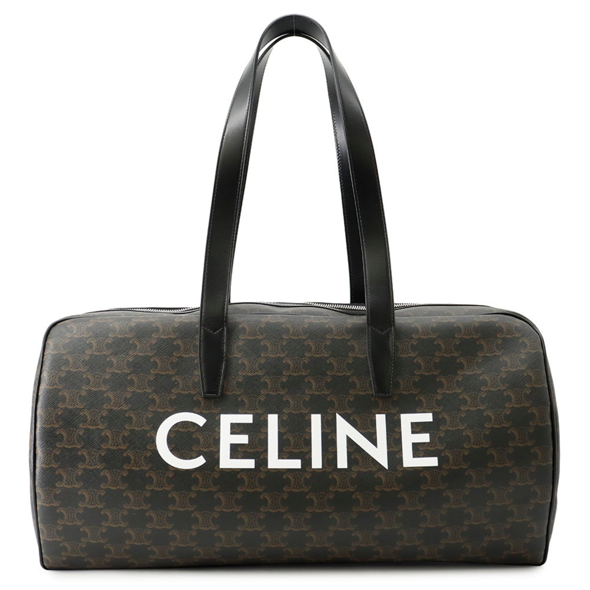 Celine Boston bag, Triomphe leather, 113852BZK, handbag — Like New