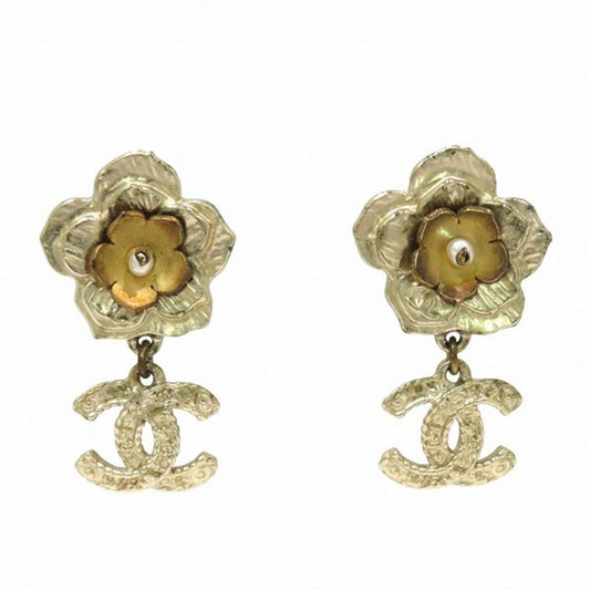 CHANEL A18 C Coco Mark Faux Pearl Earrings for Women