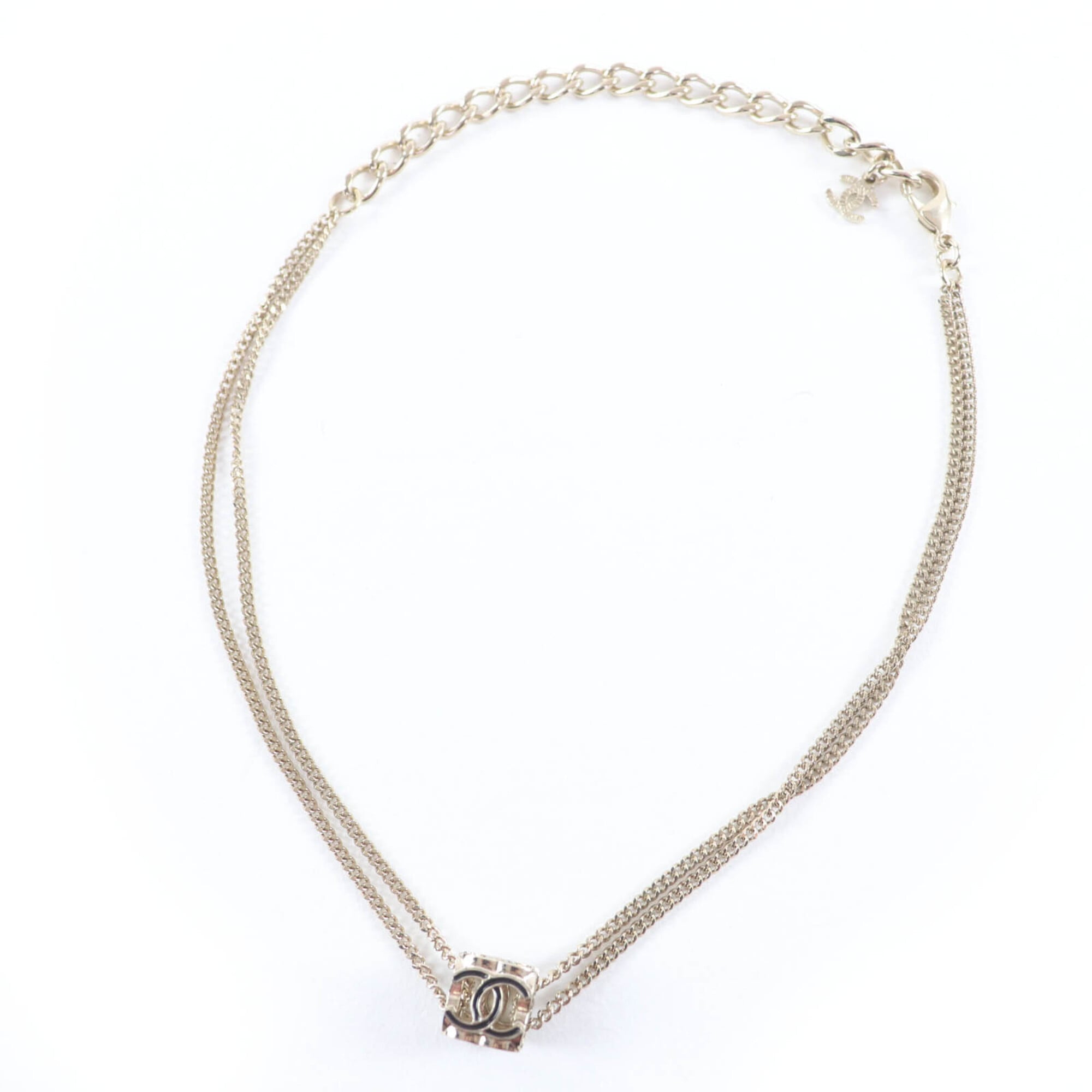 CHANEL A22K Coco Mark Cube Necklace Pendant, Gold, Made in Italy, Weight: 15g, Women's — Like New