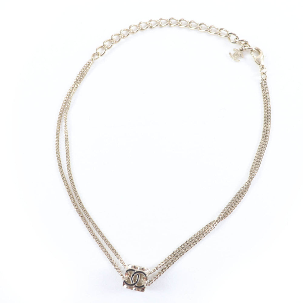 CHANEL A22K Coco Mark Cube Necklace Pendant, Gold, Made in Italy, Weight: 15g, Women's — Like New