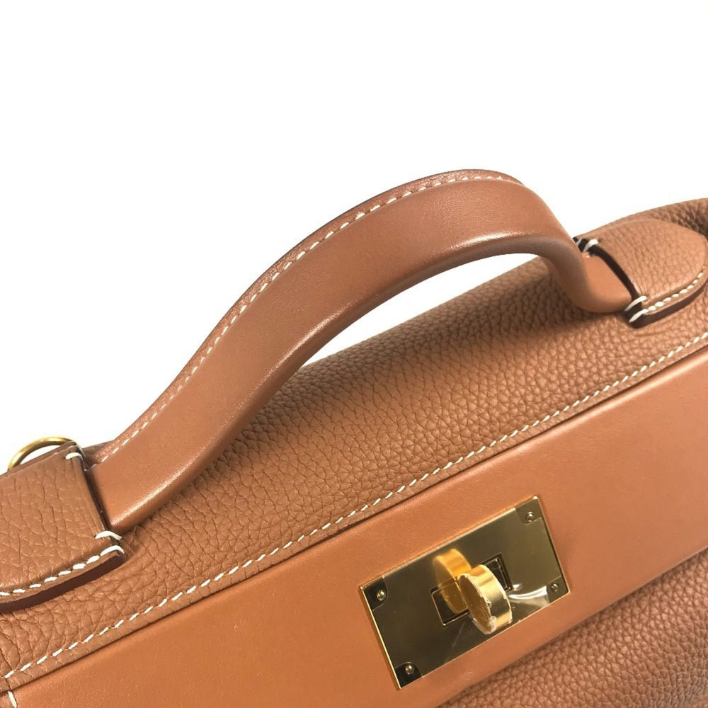 HERMES Sac 24, and Van Quatre 29 bags, 2-way handbags shoulder Togo, men's women's, gold, like new — Like New