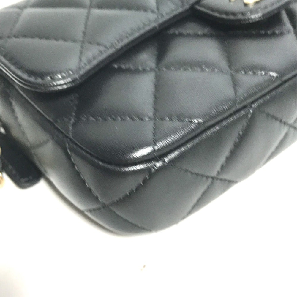 Chanel AP2096 CC Mark Phone Case Wallet CC Crossbody bag Long Wallet Shoulder Bag Black Gold — Like New
