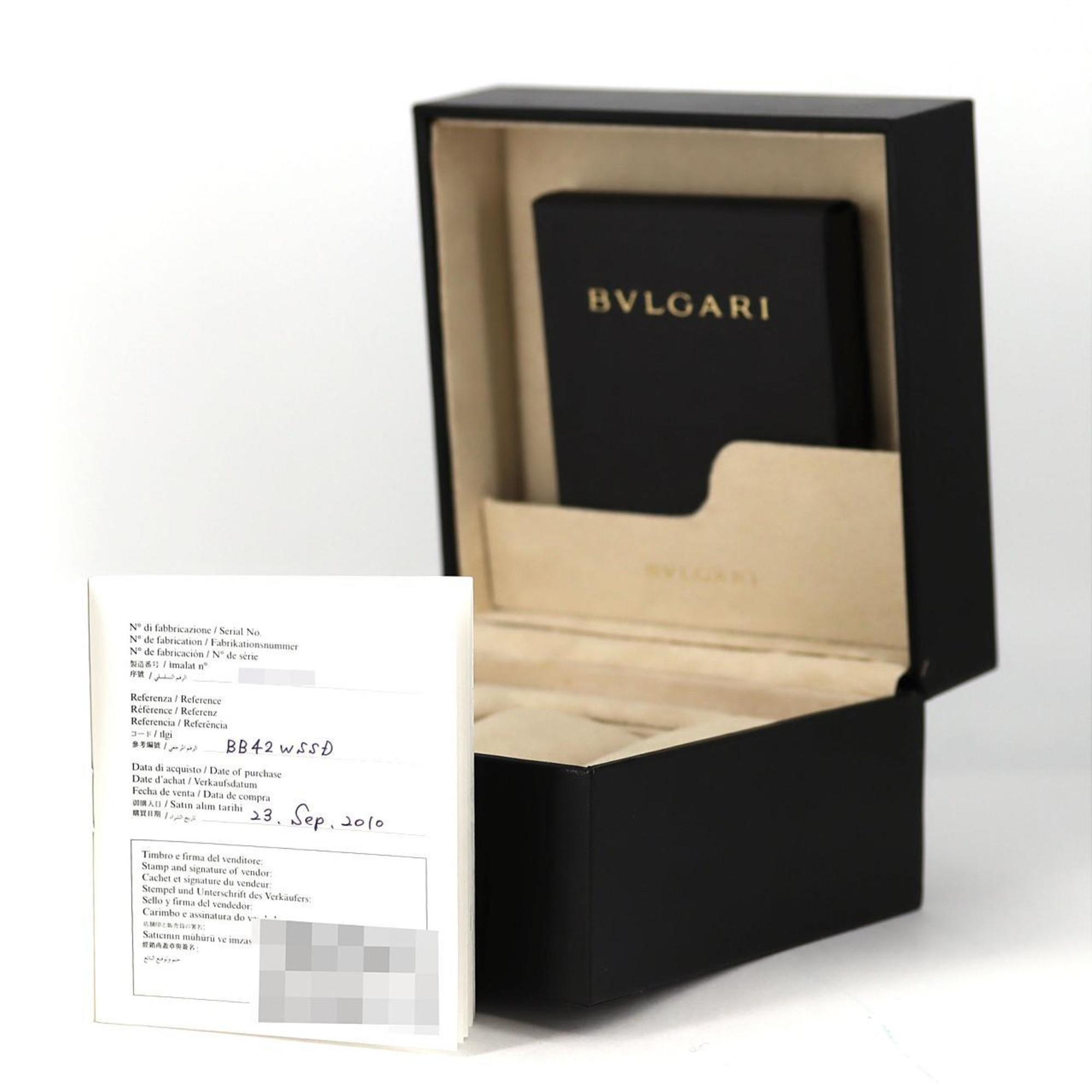 Bvlgari BB42SSAUTO BB42WSSD AT SS Automatic Watch — Very Good
