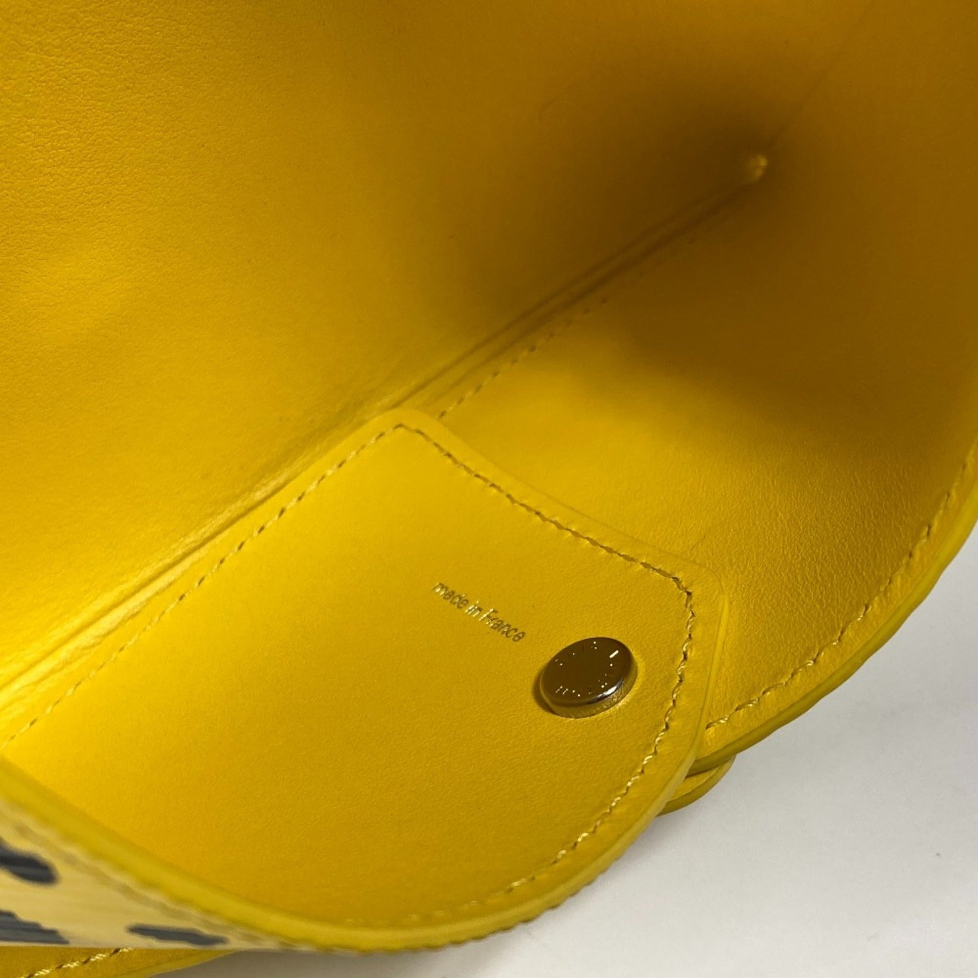 LOUIS VUITTON M81959 Yellow Leather Dot Only Yayoi Kusama LV x YK Pochette Kirigami Pouch Women's Black — New - Store Return