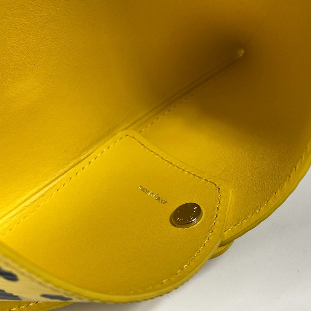 LOUIS VUITTON M81959 Yellow Leather Dot Only Yayoi Kusama LV x YK Pochette Kirigami Pouch Women's Black — New - Store Return