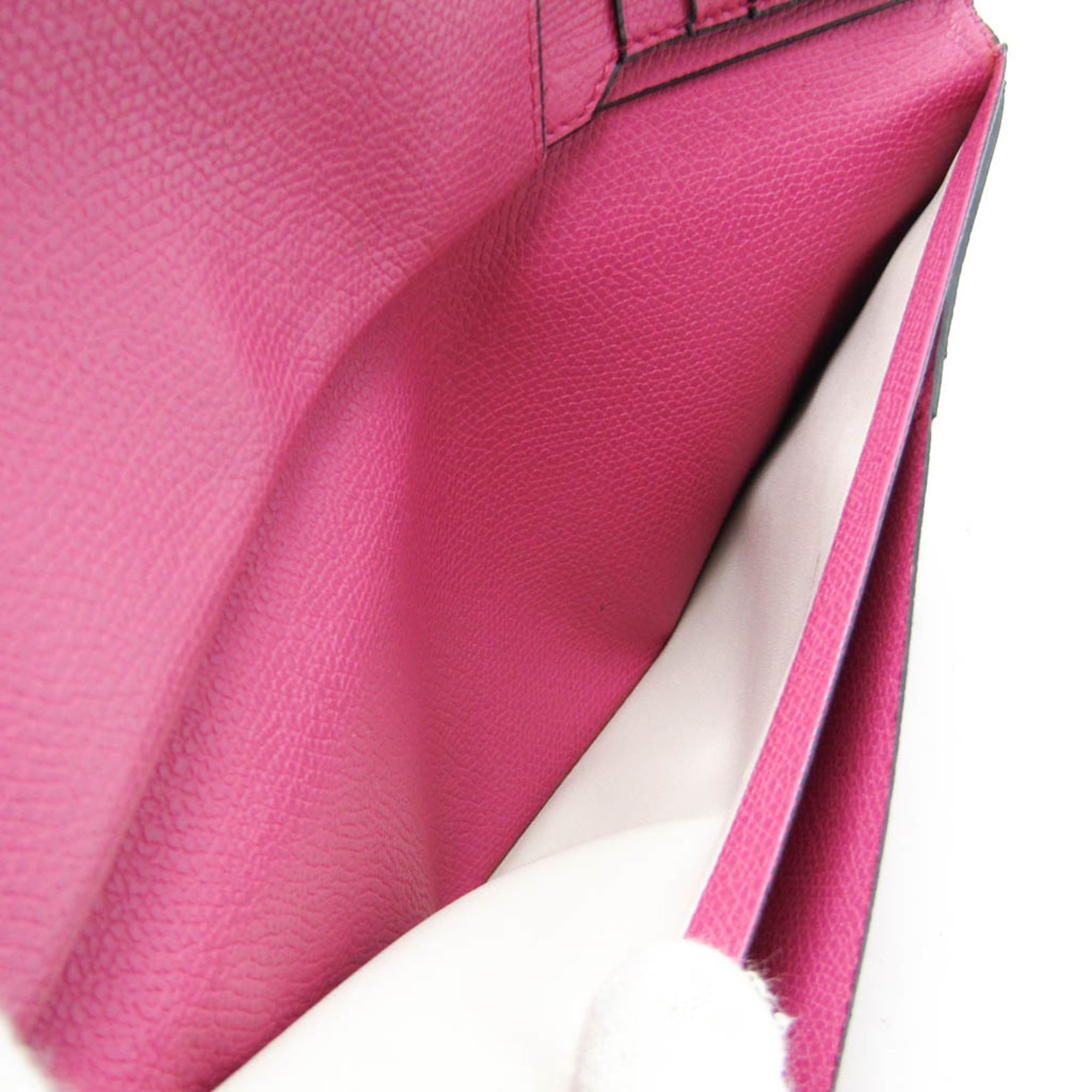 Valextra Women's Leather Long Bill Wallet (bi-fold) Pink