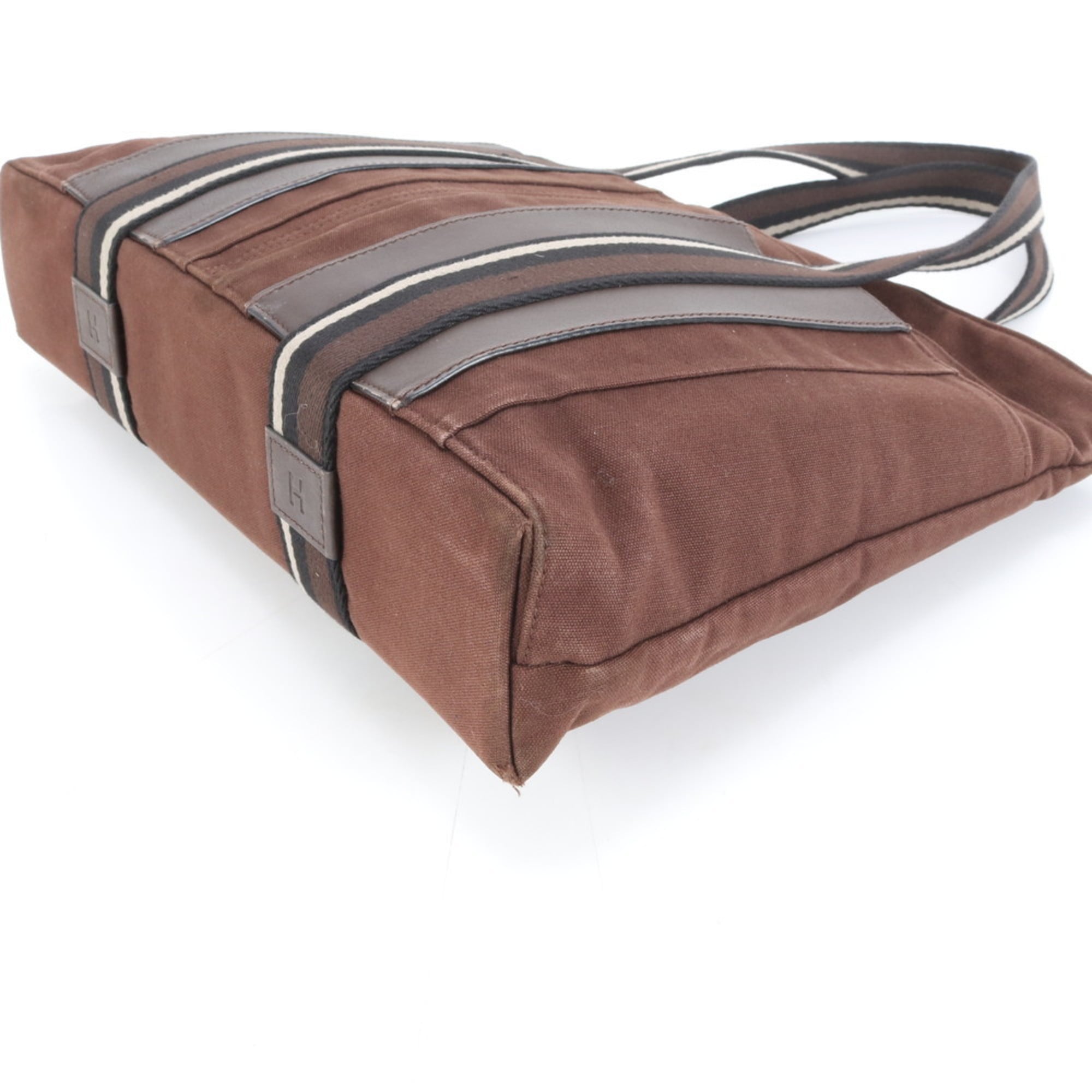 Hermes Hermès Troca Horizontal MM Leather Tote Bag Shoulder Handbag Brown Women's