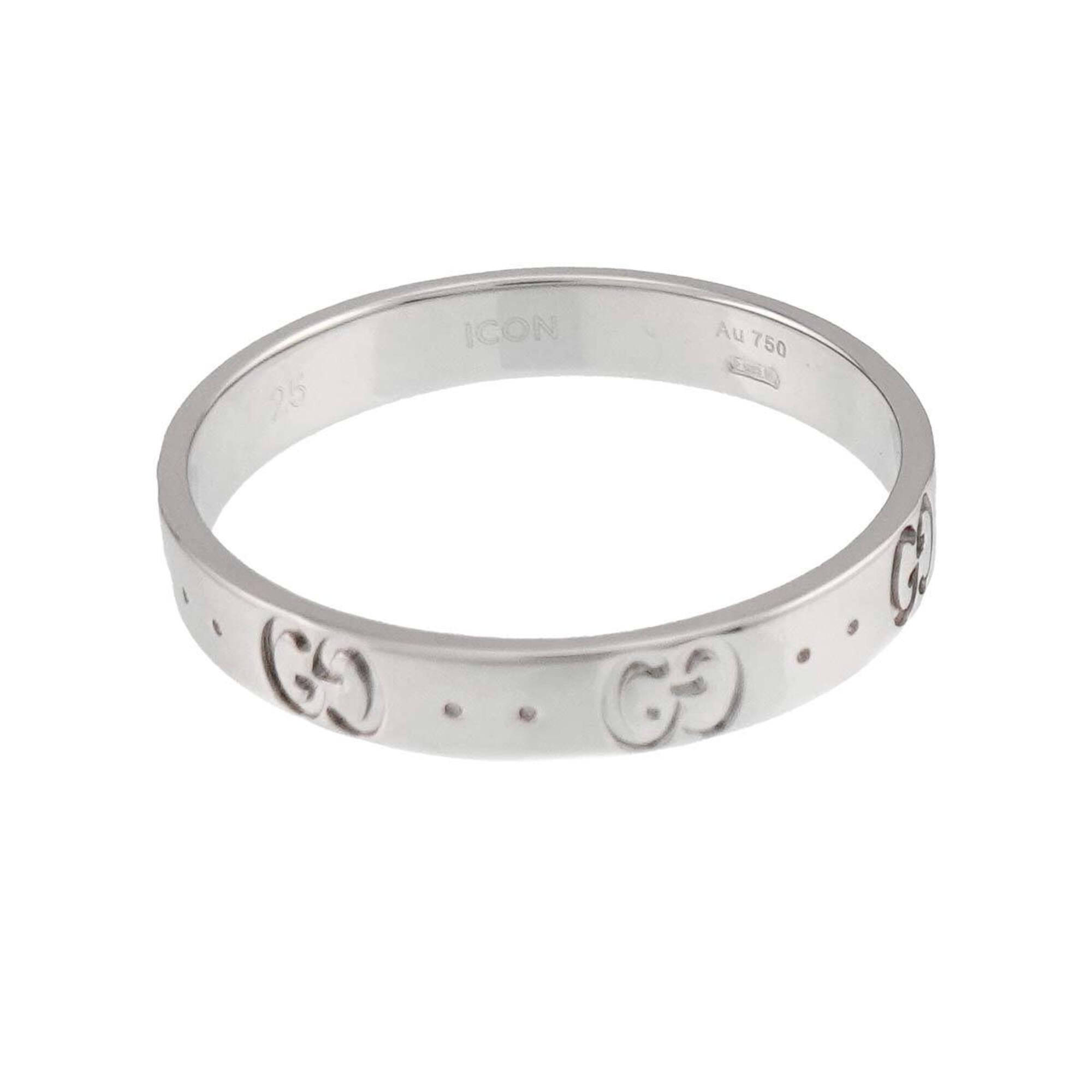Gucci Icon Ring #25, 18K WG (White Gold 750) — Like New