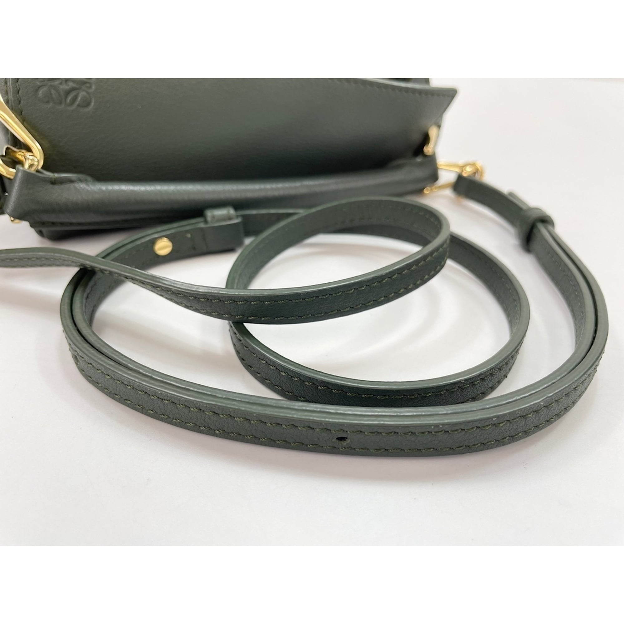 LOEWE Mini Puzzle Bag Shoulder Green — Like New