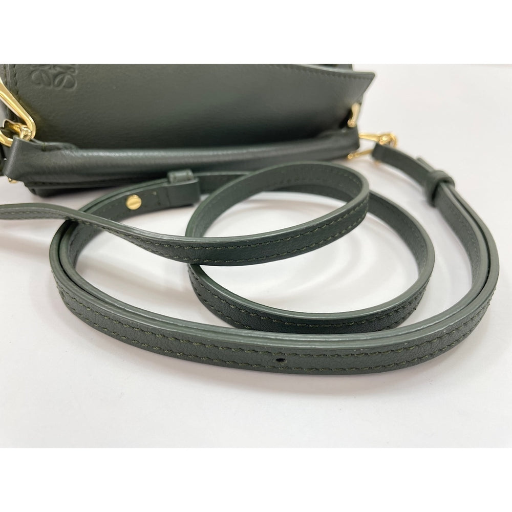 LOEWE Mini Puzzle Bag Shoulder Green — Like New