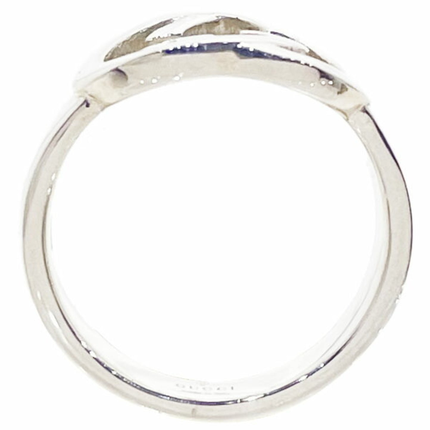 Gucci Interlocking G Brit Ring, made of Ag925 and SV925 silver, size 21 (approximately 20), 190483, GUCCI GG Mark, silver ring, AA-15999