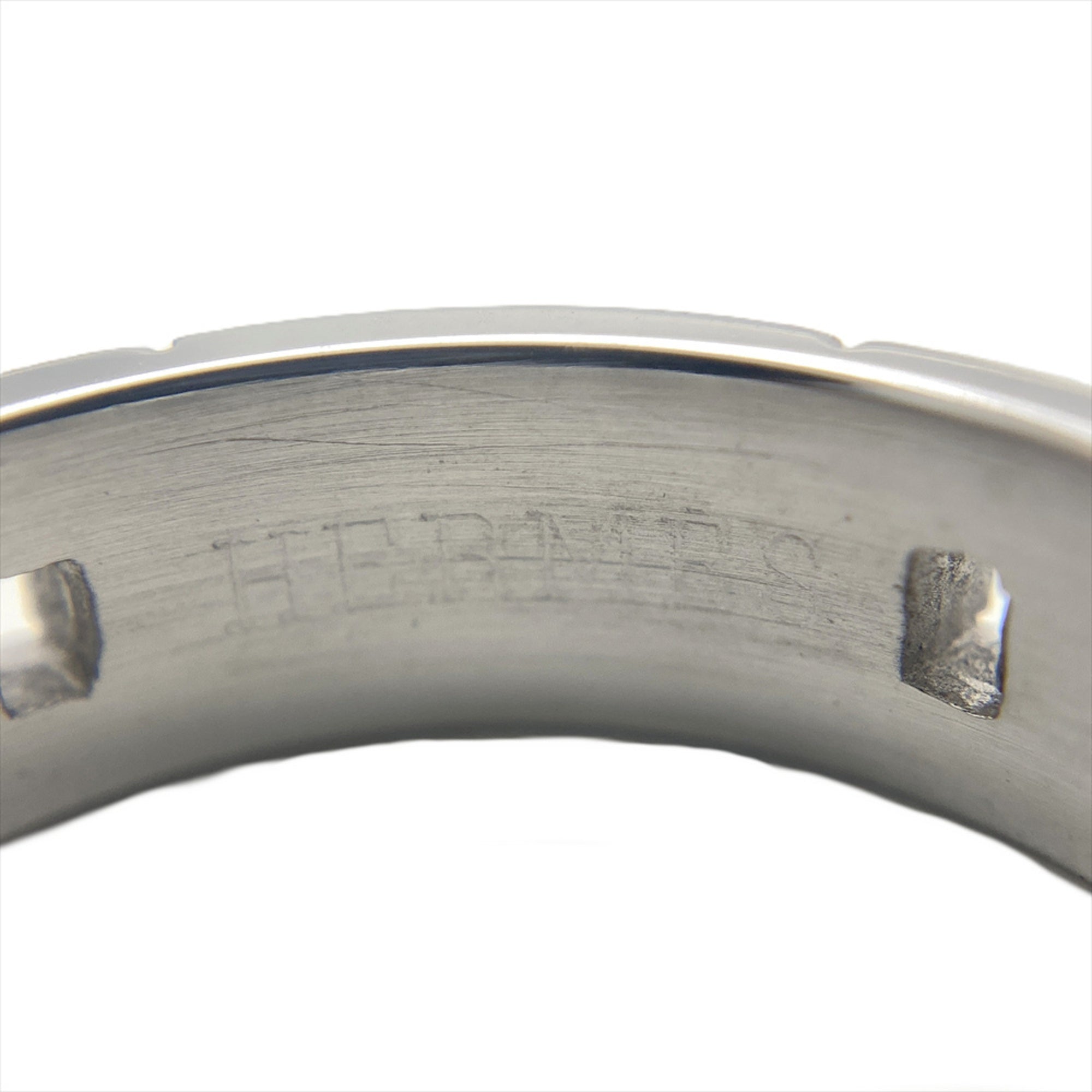Hermes Hercules Ring, Size #52, 18K White Gold, 6.3g, Women's — Like New