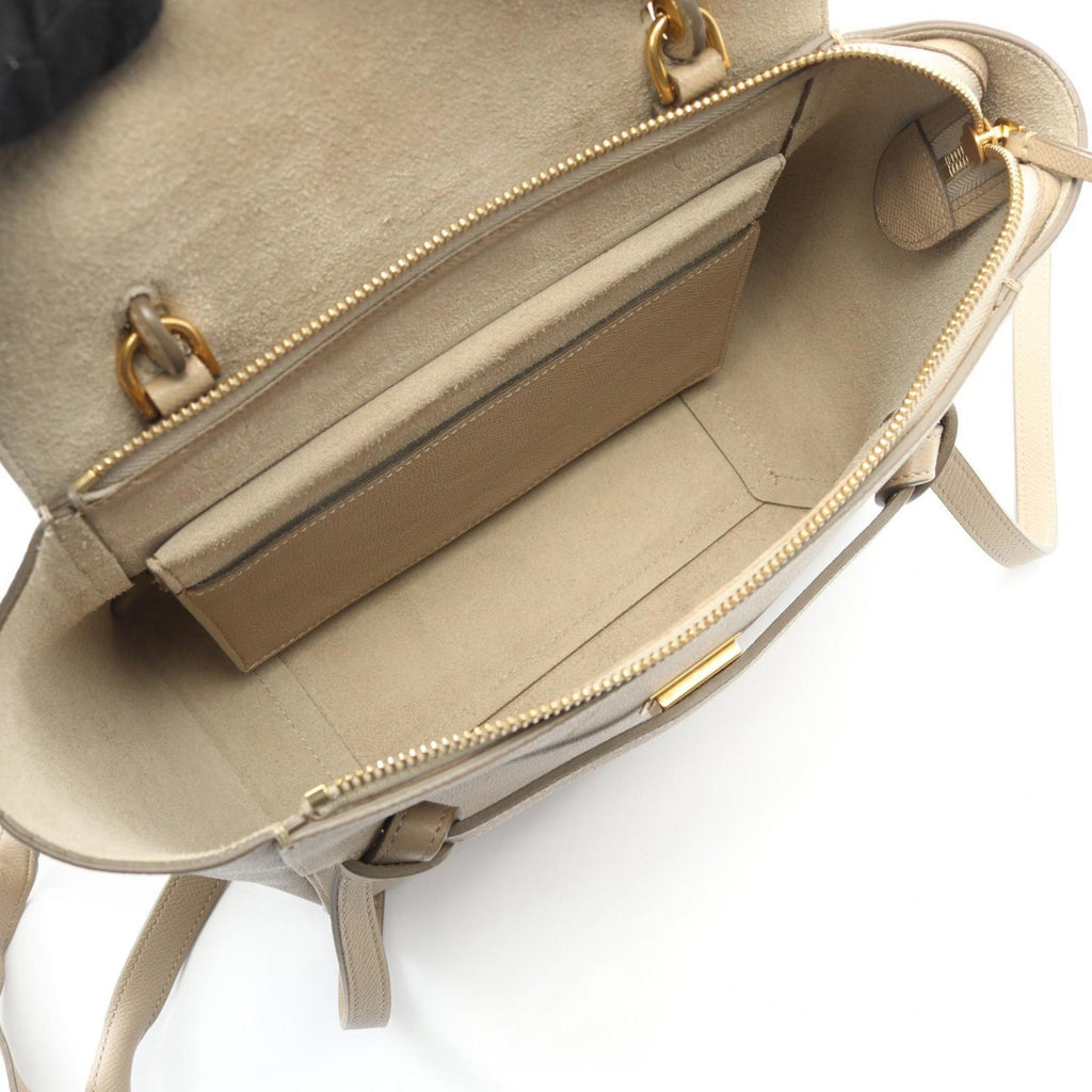 Celine BELT BAG MINI handbag in beige leather for women, model 189103ZVA 18LT.