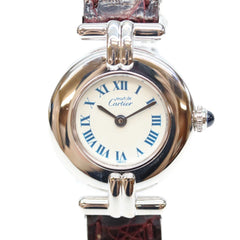 Cartier W1001665 925 Silver Must Colisée SM Quartz Watch, with White Dial, Ladies — Very Good