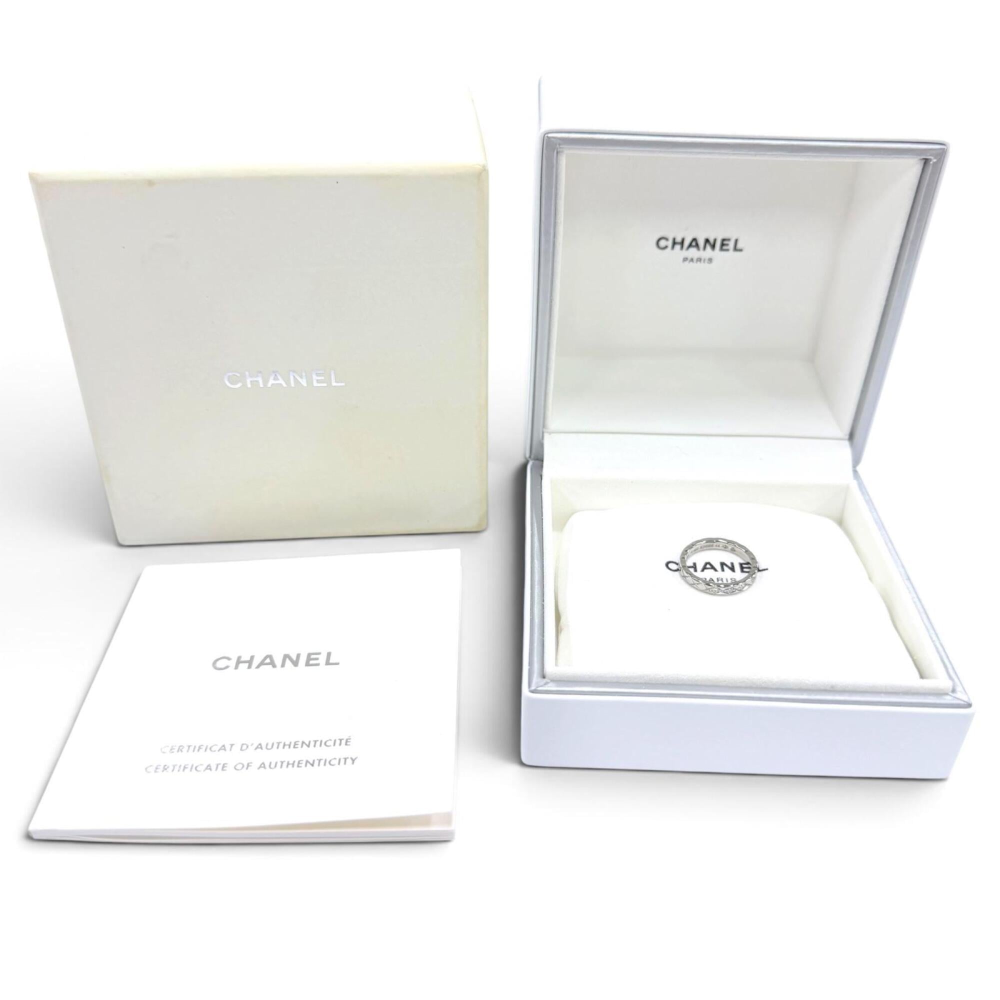 CHANEL J11387 PT950 Diamond Coco Crush 5P Ring with Certificate (June 2021) - Platinum, Size 44, Weight 3.5g Women's — Like New