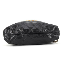 Chanel Backpack, 22 Large, Shiny Calf Leather AS3313, CHANEL Handbag, Black, Women's — Like New