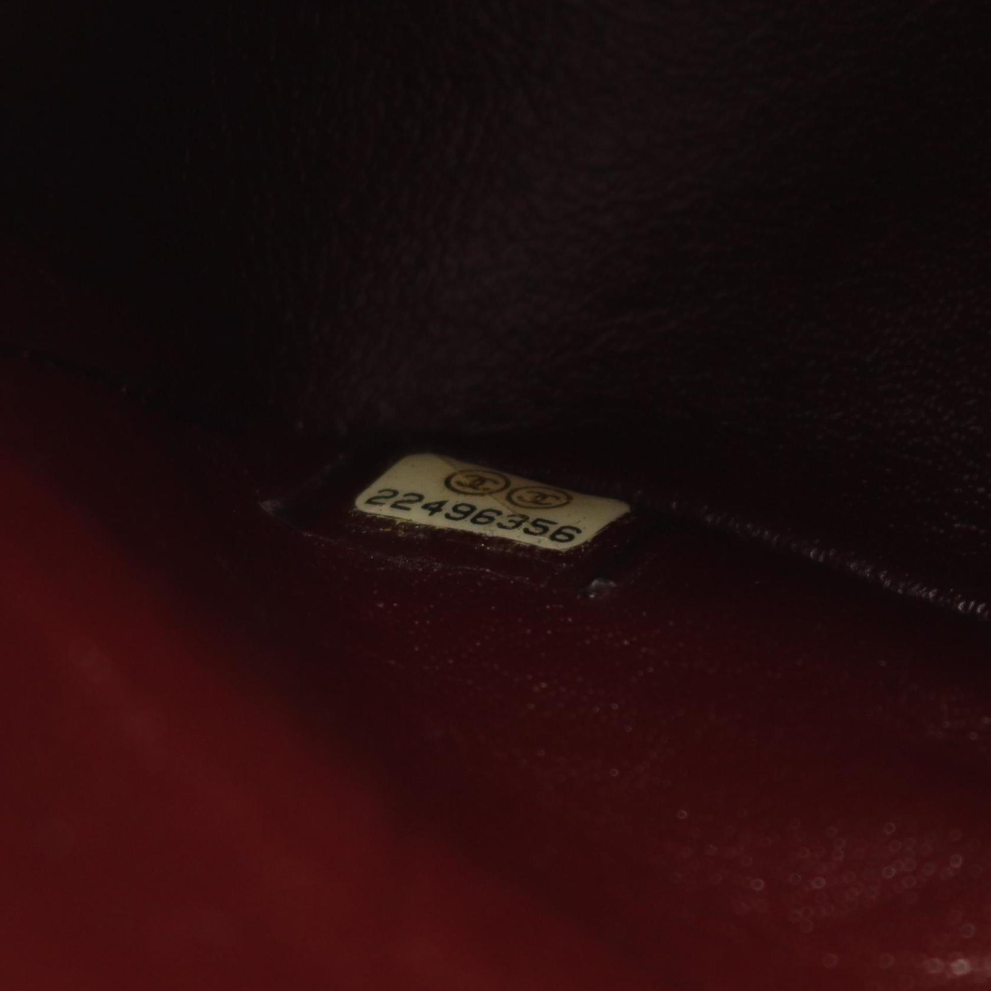 CHANEL Matelasse Double Flap Shoulder Bag in Grained Calfskin Leather, Black, Women's, A01112