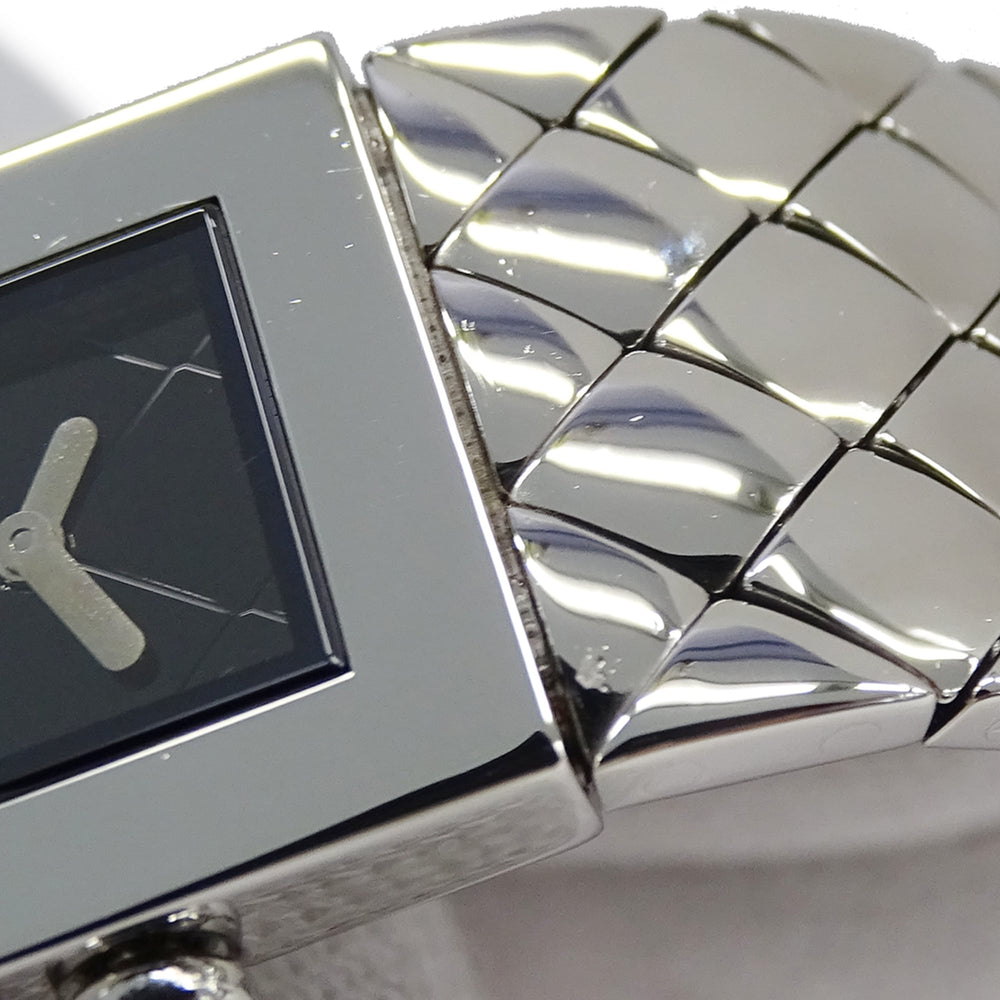 Chanel CHANEL Women's Watch, Brand Name, Matelassé, Quartz, Stainless Steel (SS), H0009, Silver, Black — Good