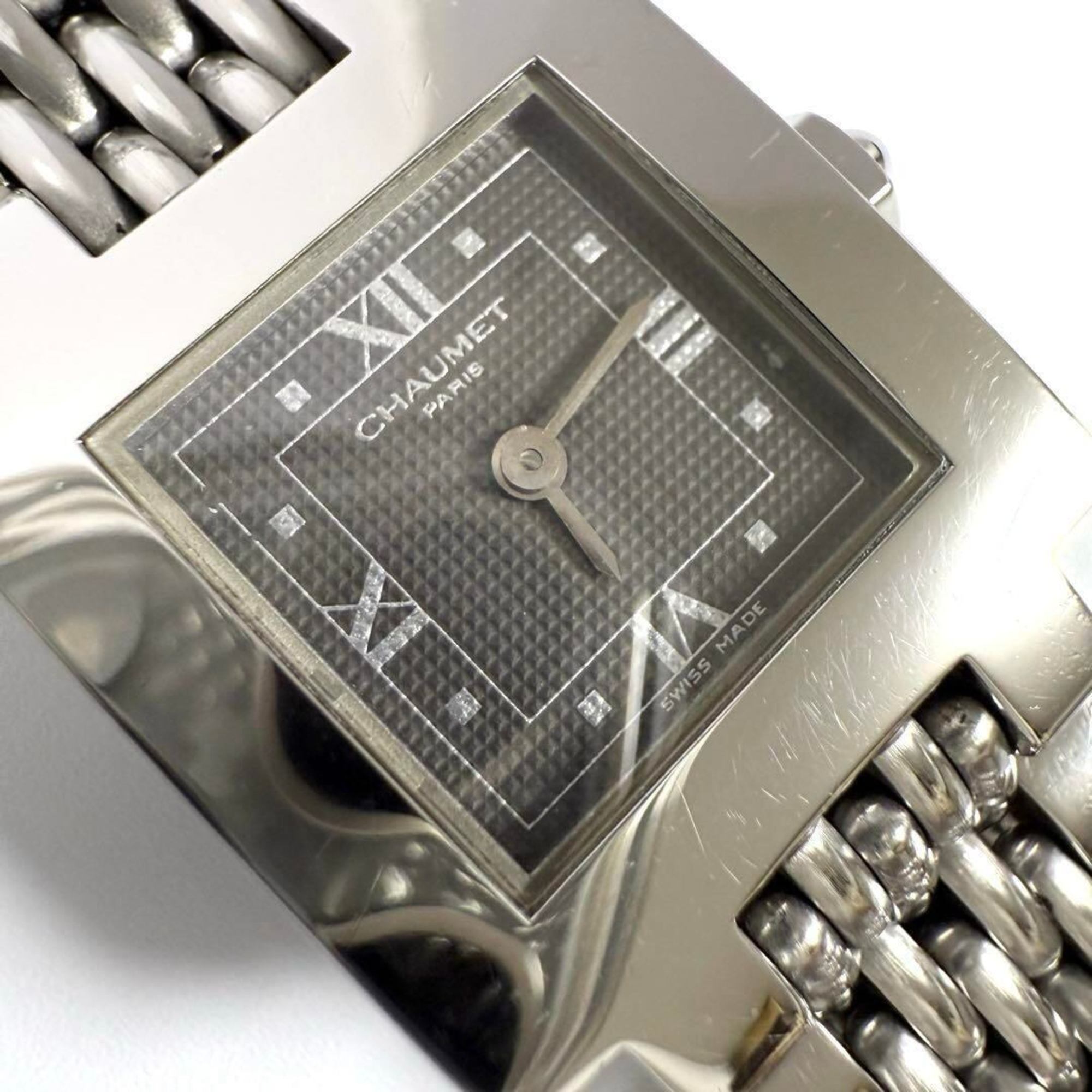 Chaumet Ladies Watch Style Carre Stainless Steel Band Square — Very Good