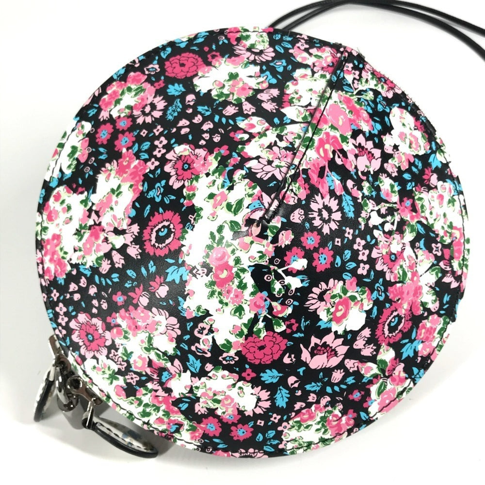 LOUIS VUITTON Floral Print Tupi Shoulder Bag in Black Leather, Unisex — Like New