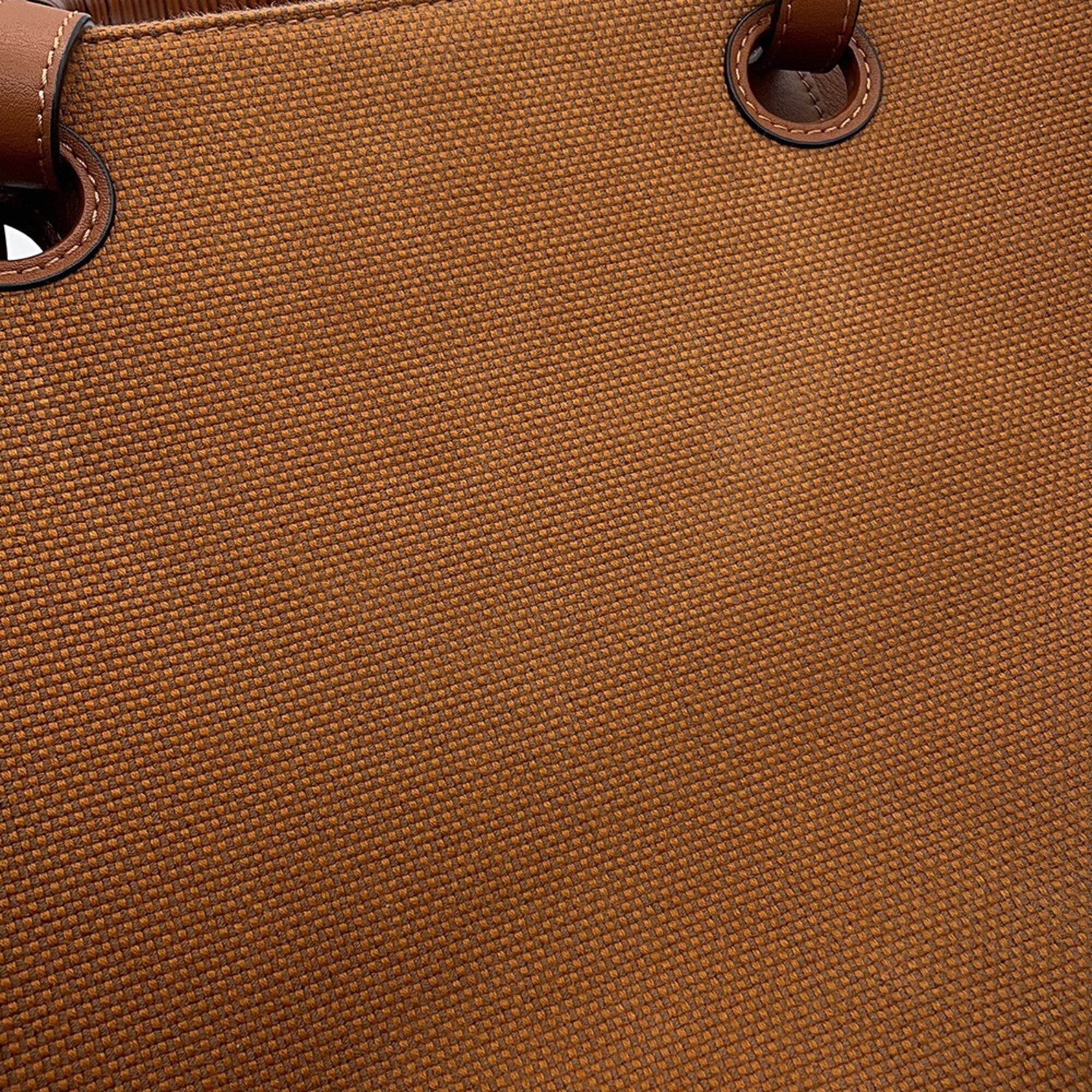 Loewe Anagram Small Jacquard Calf Leather Tote Bag A717S72X06 LOEWE 2-way Shoulder Handbag — Like New