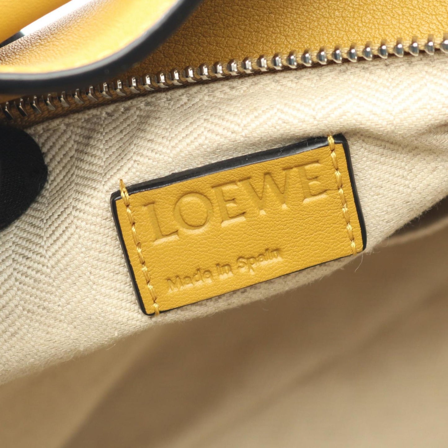 LOEWE Puzzle Bag, small handbag, leather, women's, brown, yellow, beige