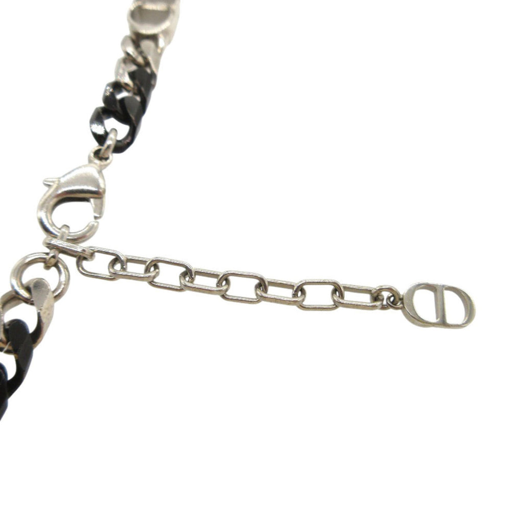 Christian Dior Excellent condition Dior CD ICON chain link bicolor necklace in brass, black and silver, 1717