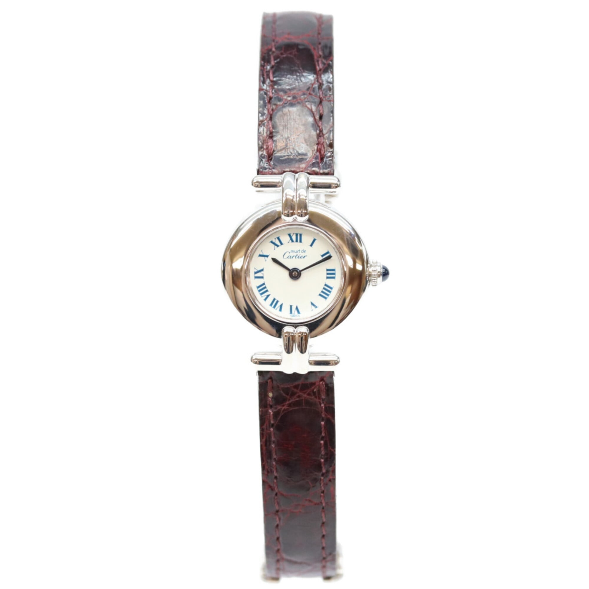 Cartier W1001665 925 Silver Must Colisée SM Quartz Watch, with White Dial, Ladies — Very Good