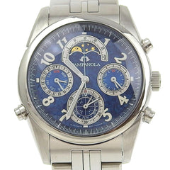Citizen Campanola Watch Moon Face 6771-T010750-TA Stainless Steel Quartz Blue Dial Men's S111624325 — Good
