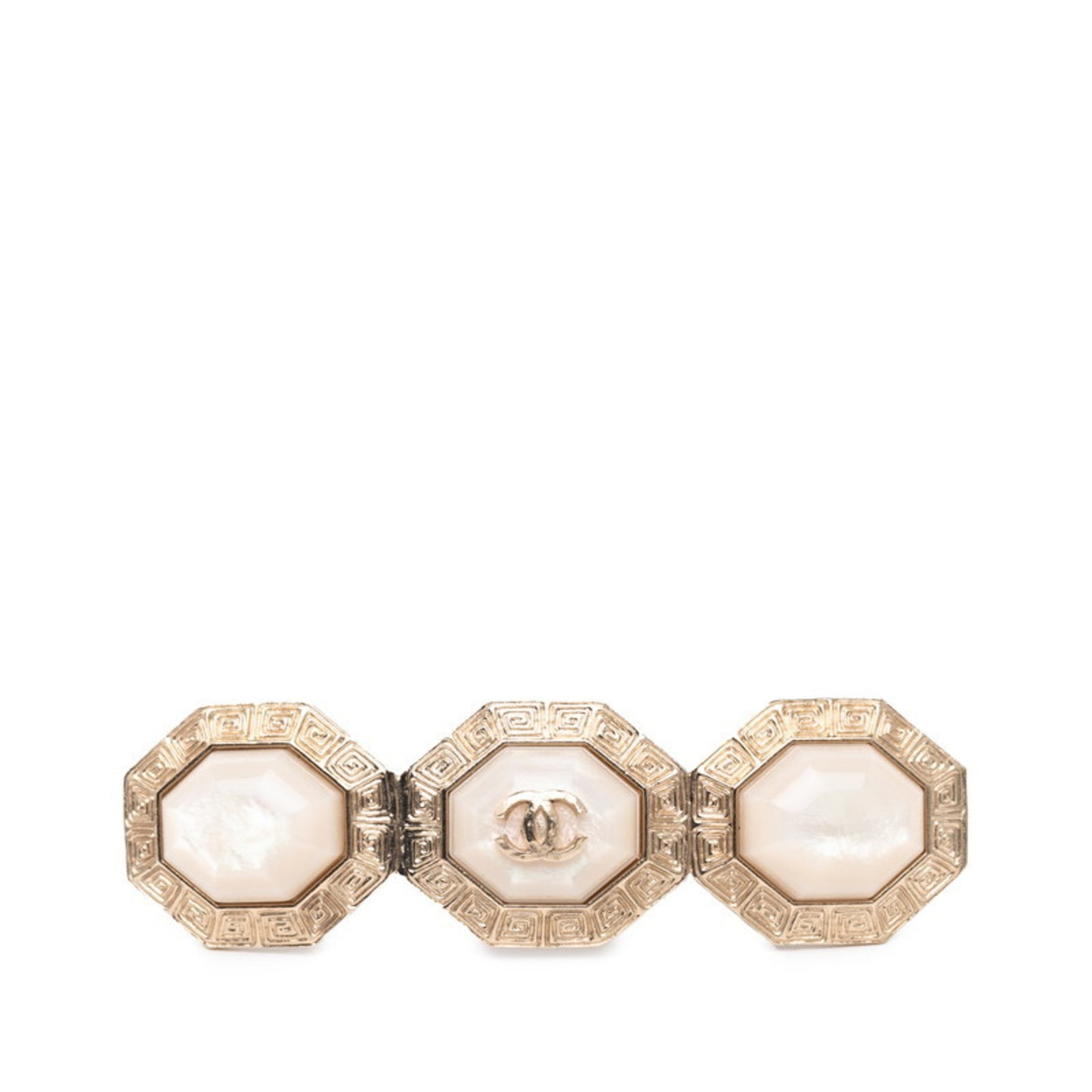 Chanel Coco Mark Brooch, Gold Plated with Faux Pearls, Women's, CHANEL