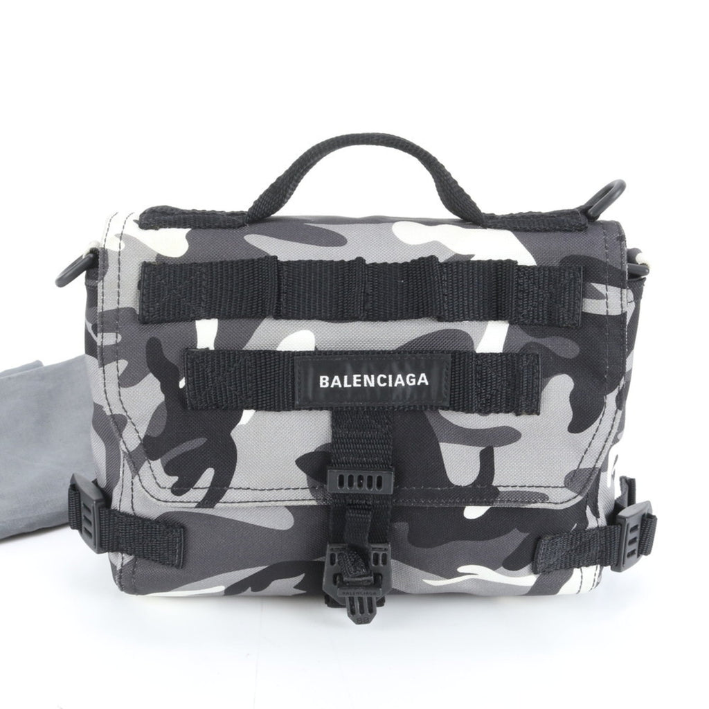 Balenciaga Camouflage Army Messenger Bag with Control Card, Men's