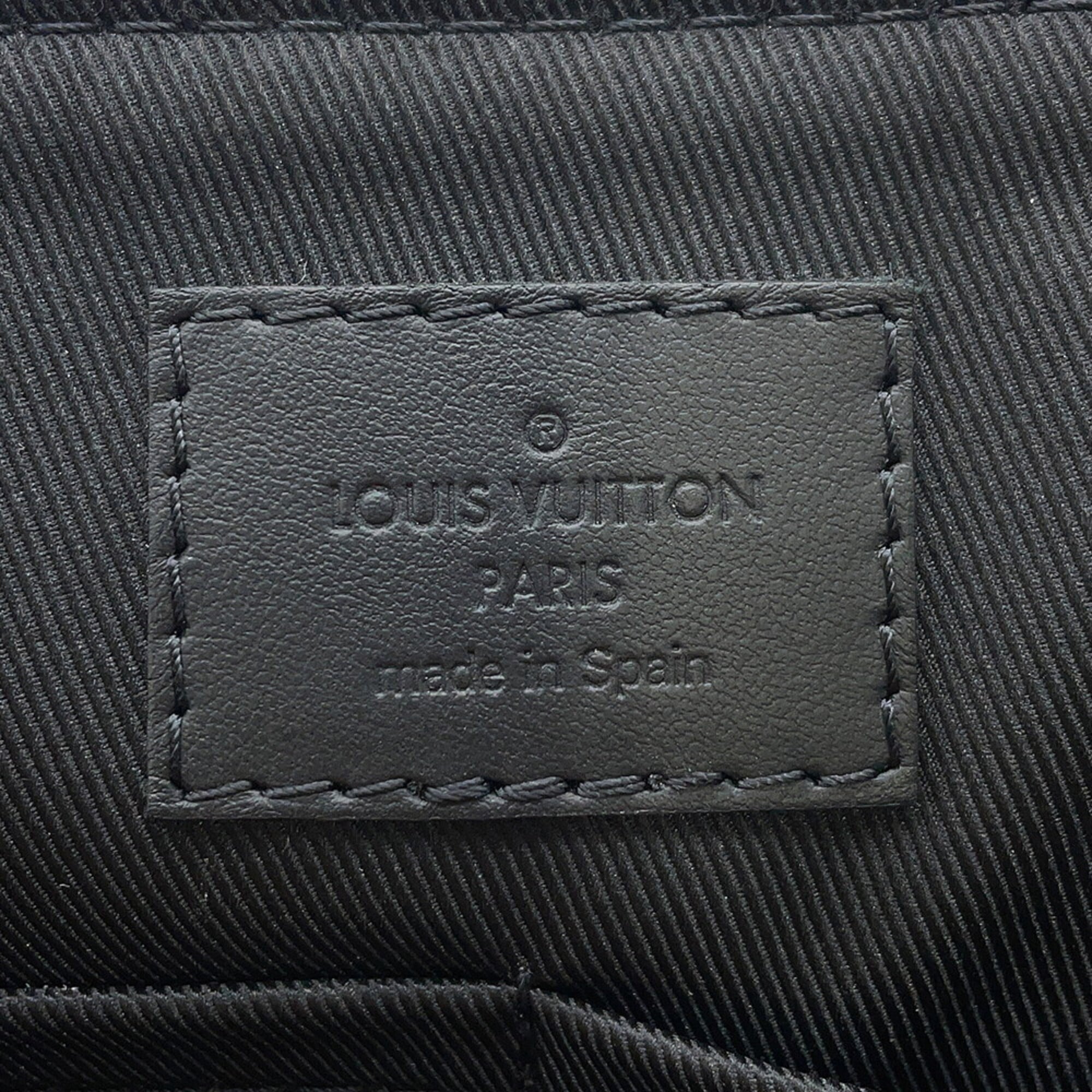 Louis Vuitton shoulder bag, grain leather, Takeoff, M57080, LOUIS VUITTON, black, handbag, men's, VUITTON — Like New