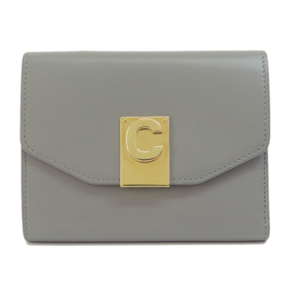 CELINE C Hardware Bifold Wallet Leather Women's