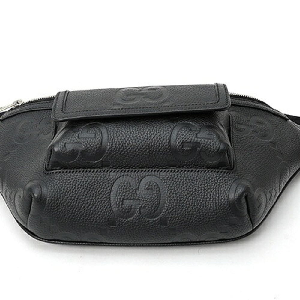 Gucci Jumbo GG Large Belt Bag 645093 Leather Black — Like New