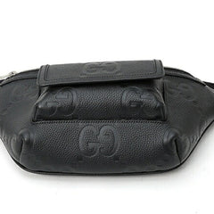 Gucci Jumbo GG Large Belt Bag 645093 Leather Black — Like New