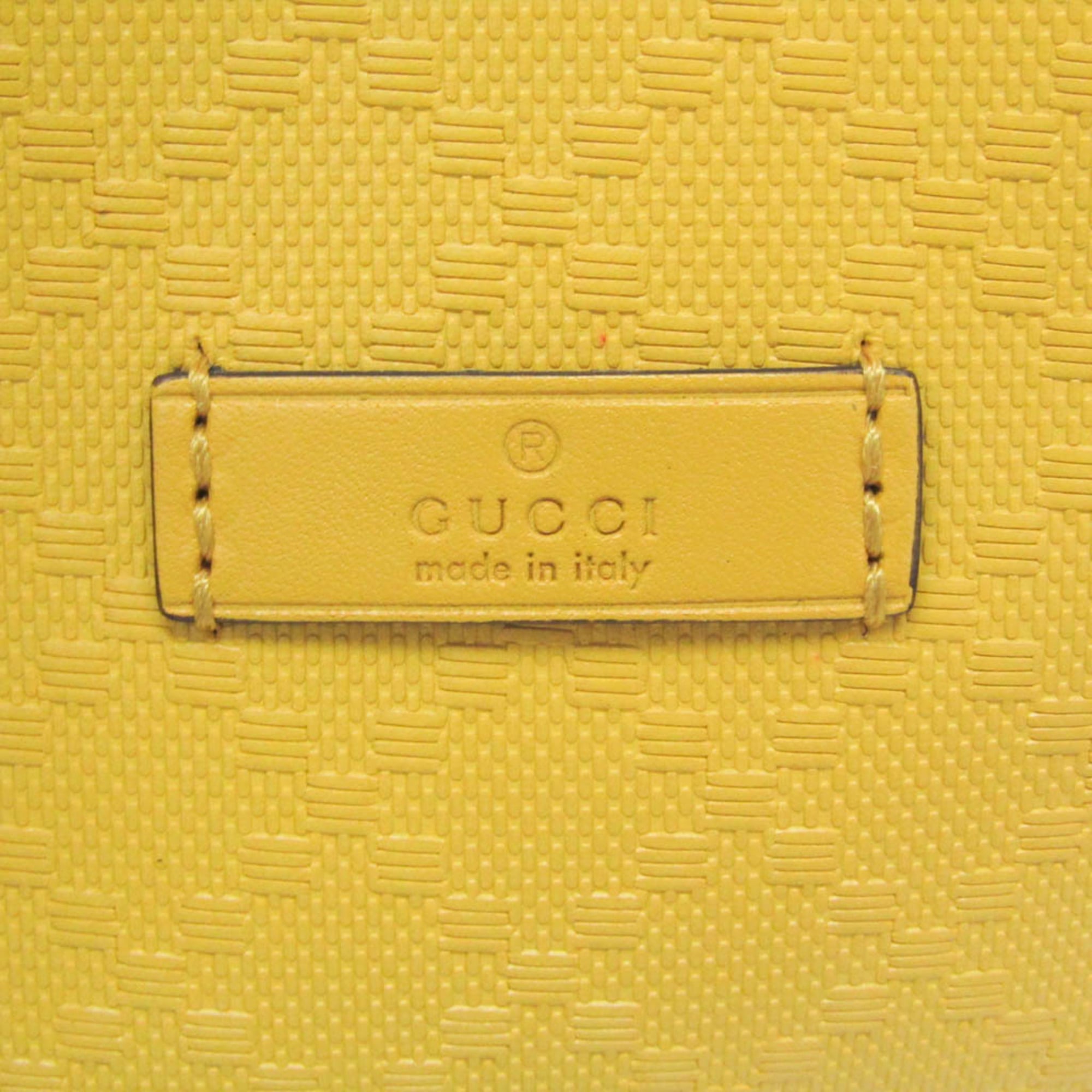 Gucci Bright Diamante 354229 Women's Leather Handbag,Shoulder Bag Yellow — Like New