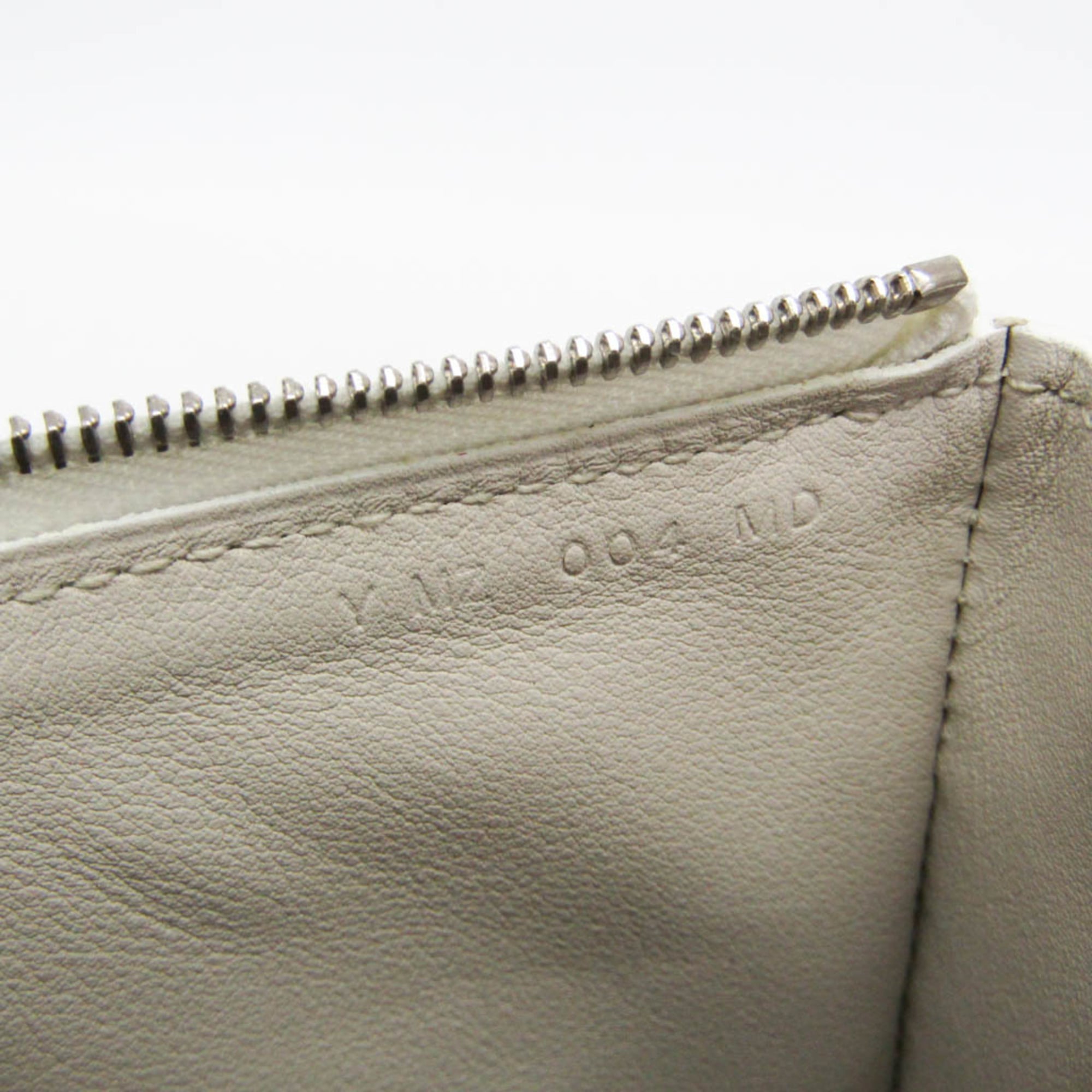 Hermes Atou GM Men,Women Evercalf Leather Pouch White — Like New