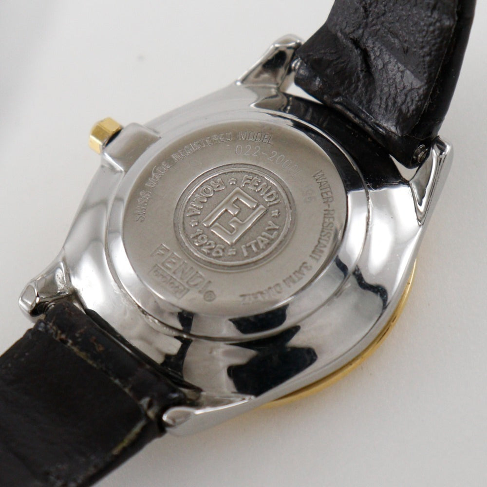 Fendi FENDI Watch 2000L Gold Plated x Stainless Steel Quartz Analog Display White Dial Women's — Good