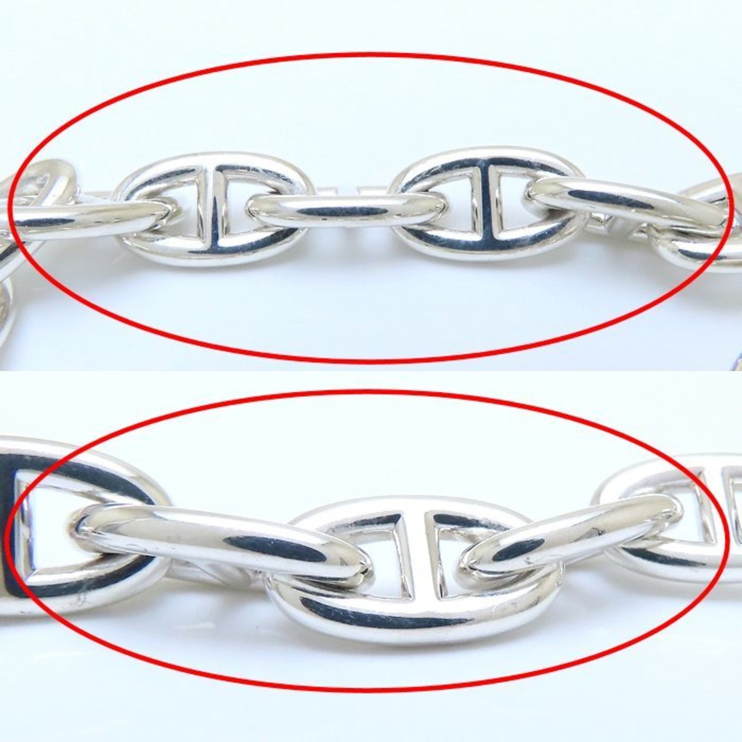 HERMES Chaine d'Ancre Bracelet GM Silver 925 294091