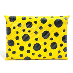LOUIS VUITTON M81959 Yellow Leather Dot Only Yayoi Kusama LV x YK Pochette Kirigami Pouch Women's Black — New - Store Return