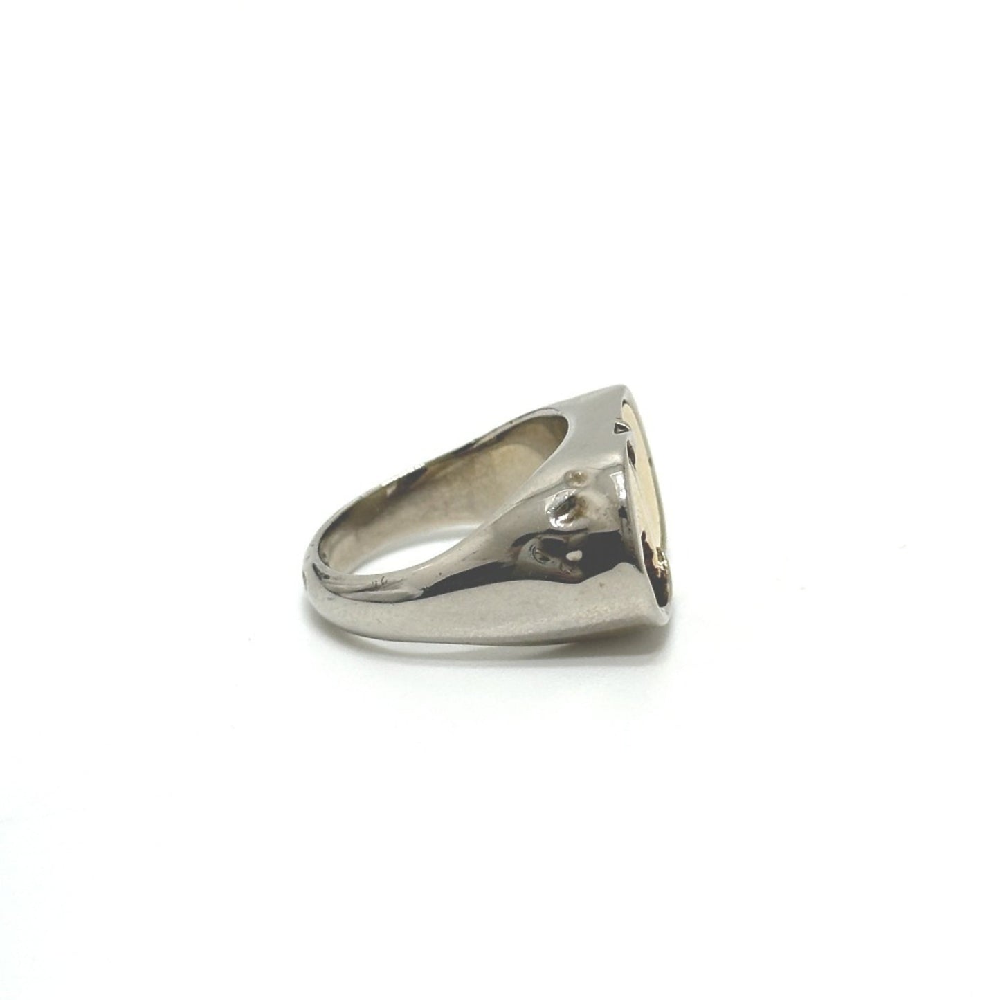 Christian Dior Dior CD Fashion Accessory Jewelry Cursive Ring, Women's, Silver
