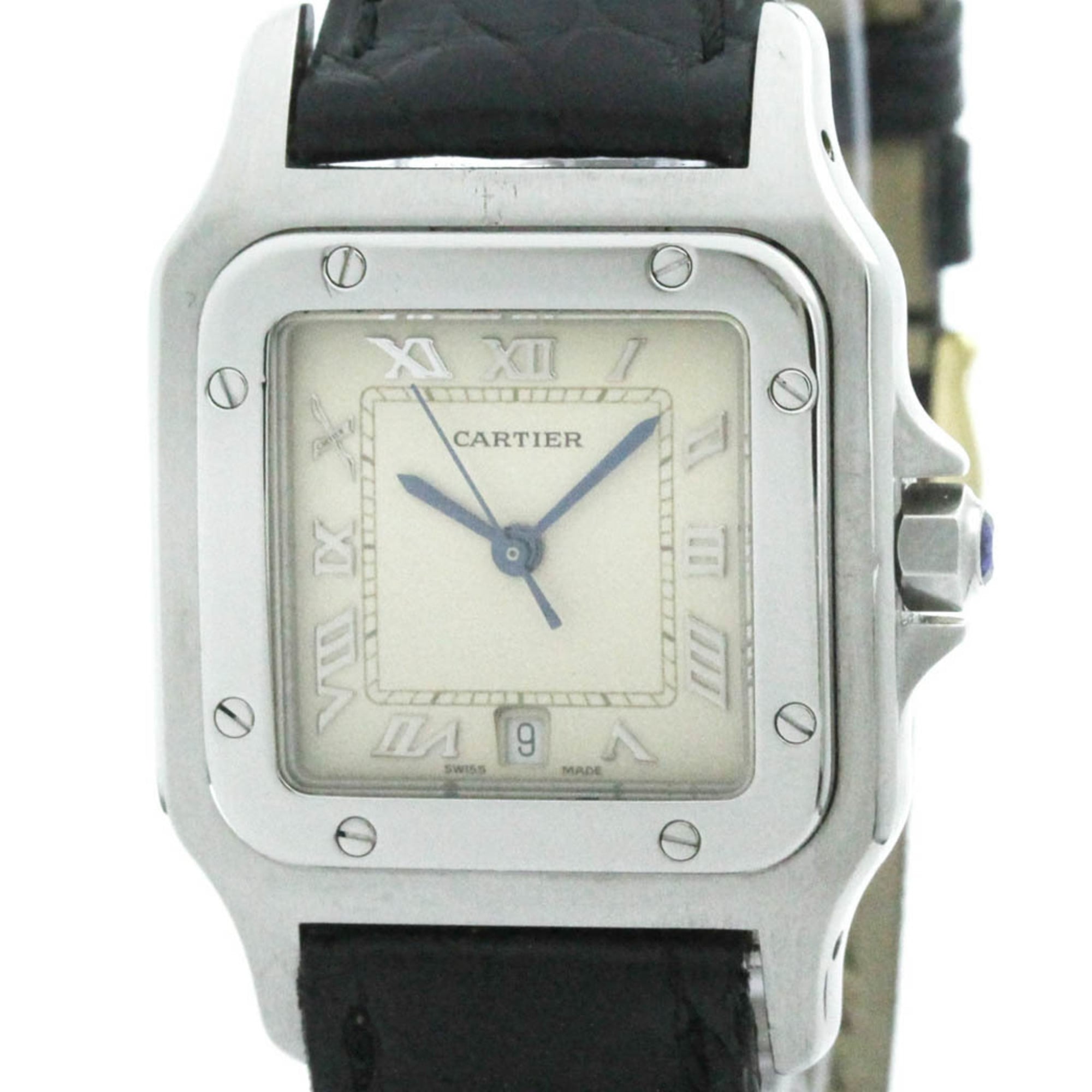 CARTIER Santos Galbee Steel Quartz Mens Watch W20025D6 Polished — Very Good