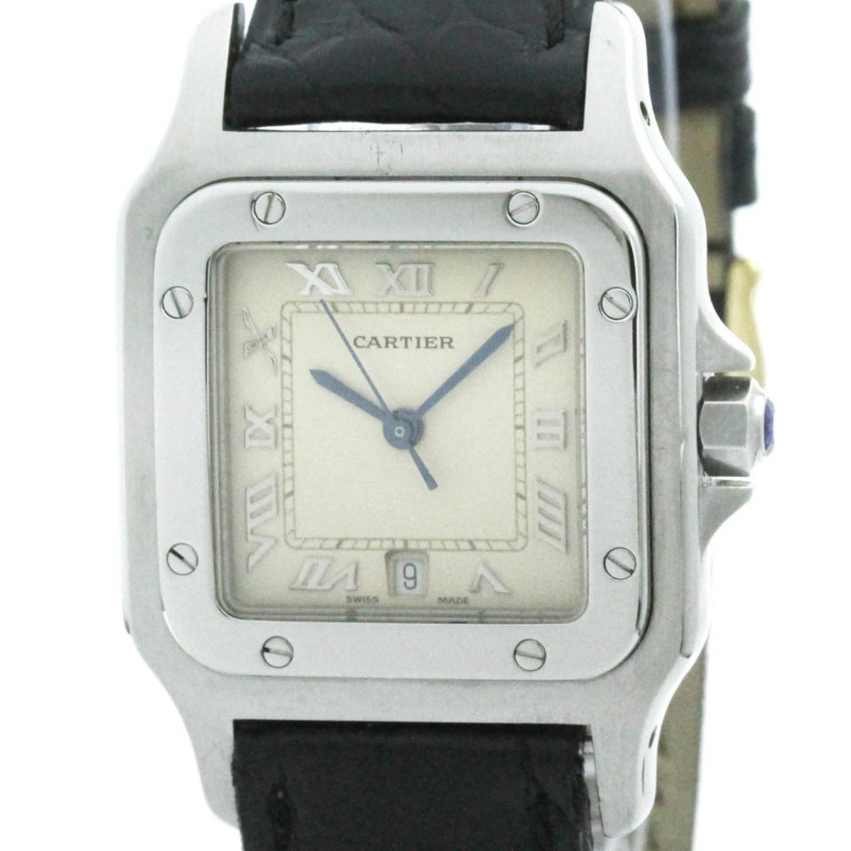 CARTIER Santos Galbee Steel Quartz Mens Watch W20025D6 Polished — Very Good