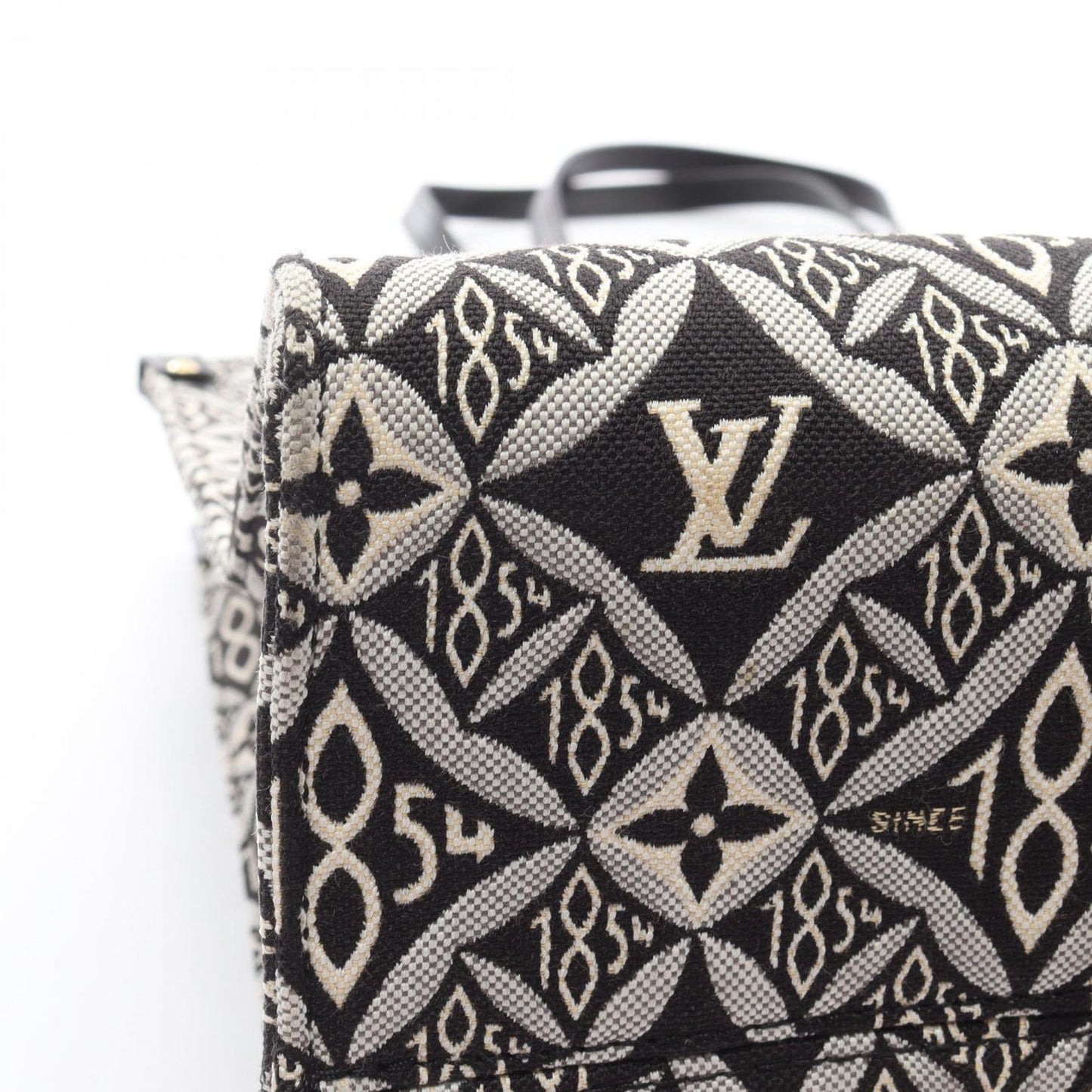 Louis Vuitton On the Go GM Since 1854 Tote Bag, Canvas and Leather with Monogram Jacquard, Women's, Gray Black, M57207