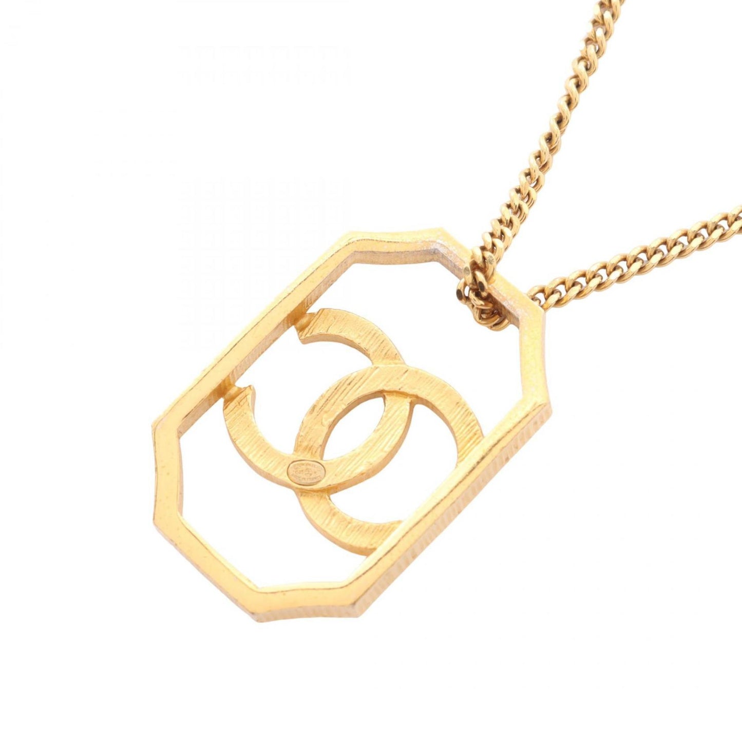 CHANEL Coco Mark Necklace Jewelry GP (Gold Plated) Women's Gold