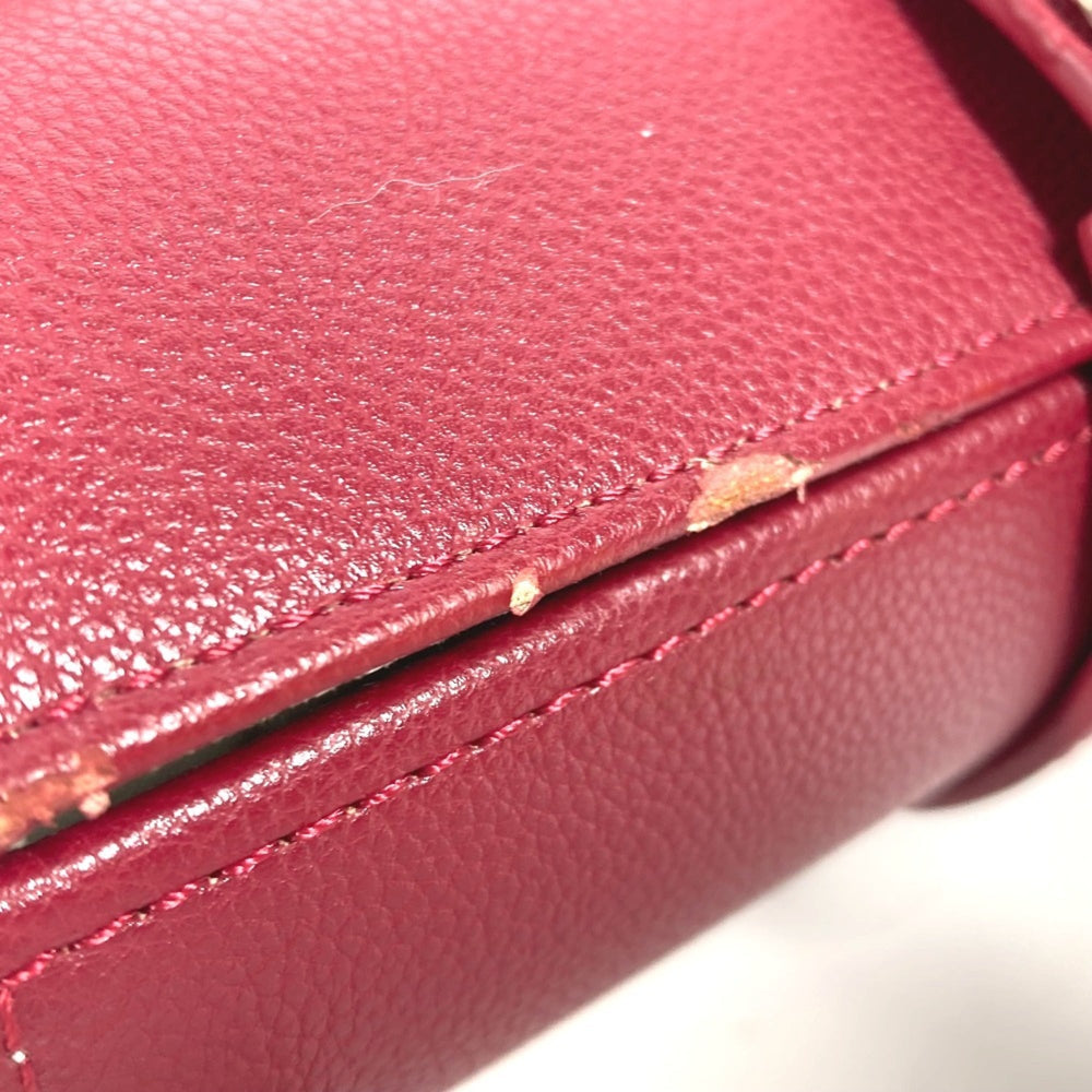 Salvatore Ferragamo Watch Case, Pouch, Leather, Men's, Red — Good