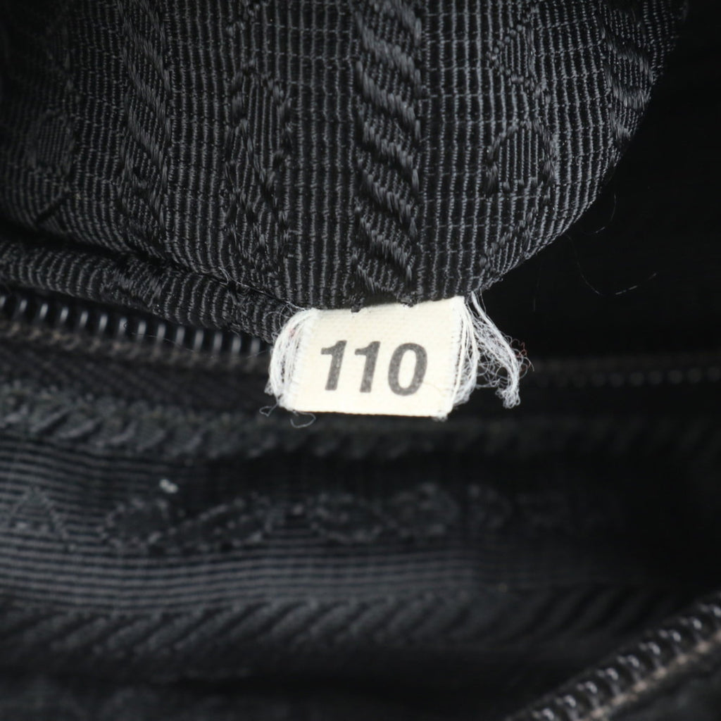 Prada Tessuto Nylon Triangle Logo Leather Shoulder Bag Messenger Black Men's