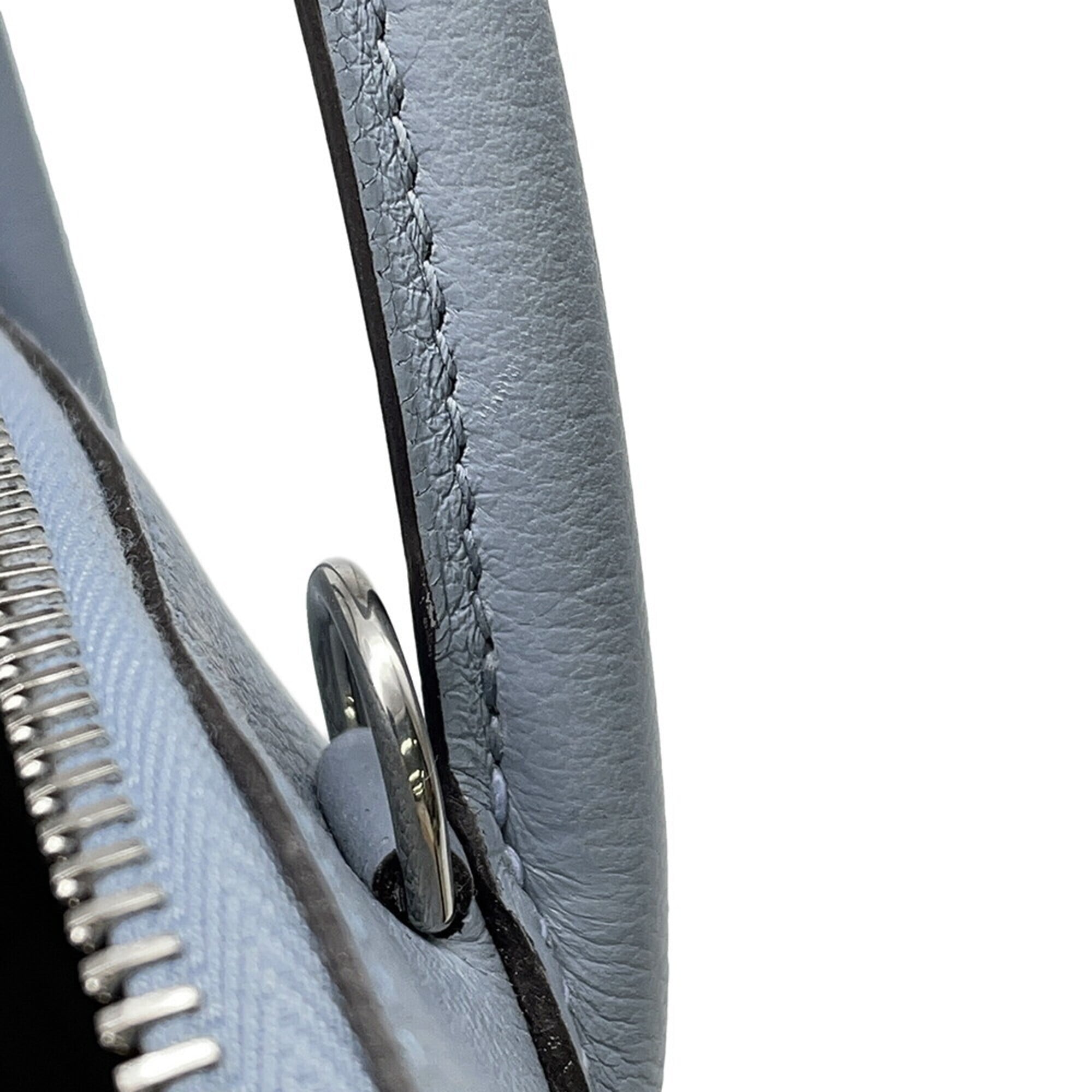 Hermes Bolide 1923 25 Verso Bleu Lin Glacier Evercolor U stamp 2-way shoulder bag handbag HERMES — Like New