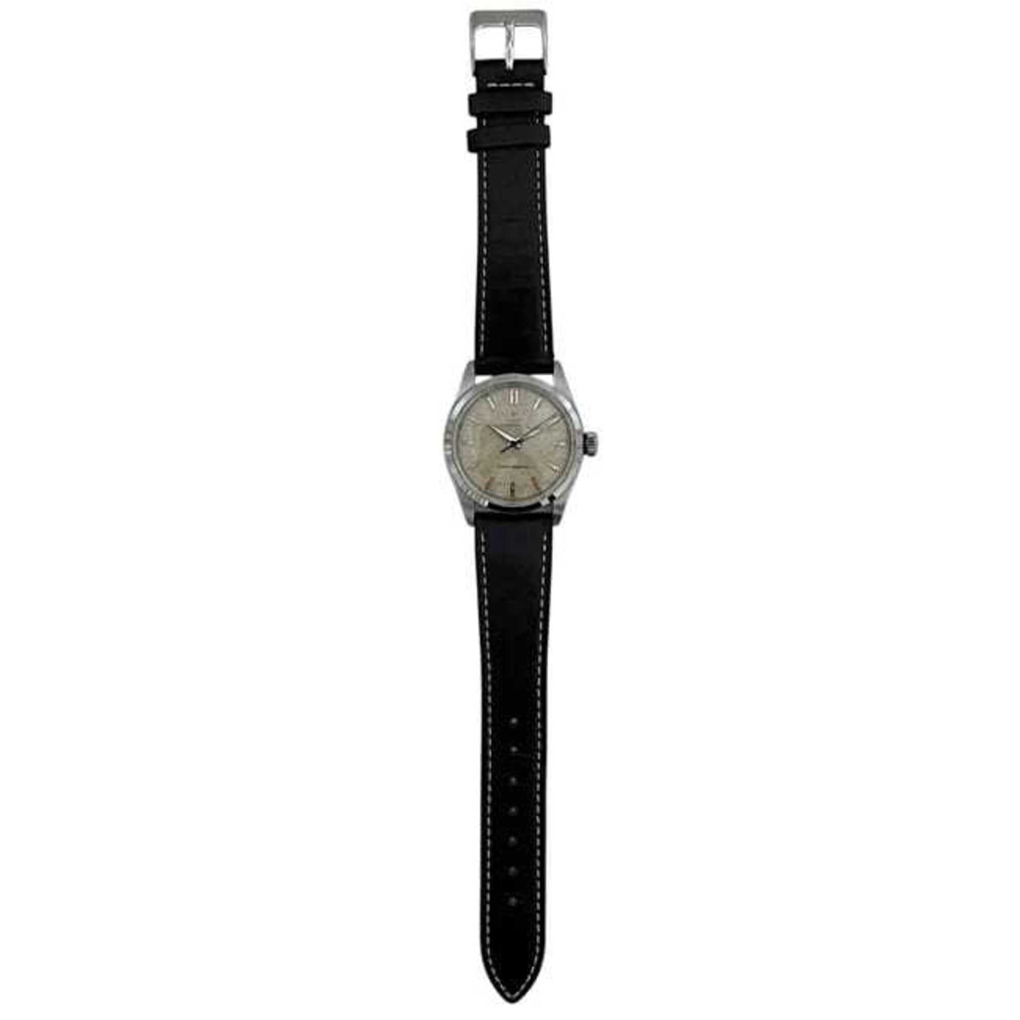 Tudor Oyster Watch, Beige, Silver, Brown, 7934, Manual Winding, Overhauled, Stainless Steel, Leather Strap, 216*** TUDOR — Good