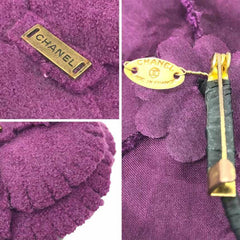 Chanel Camellia Corsage Brooch, Purple, Women's — Like New